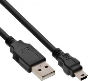 Kabel USB InLine USB-A - miniUSB 0.3 m Czarny (33107J) 1
