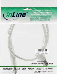 Kabel USB InLine USB-A - 0.3 m Przezroczysty (34516L) 2