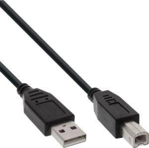 Kabel USB InLine USB-A - USB-B 0.3 m Czarny (34503X) 1