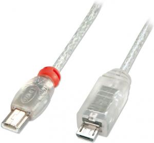Kabel USB Lindy Mini USB, Type A (M) - 5 Pin Micro USB Type B 1.0m (31806) 1