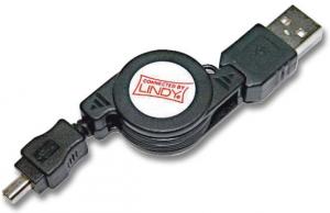Kabel USB Lindy Mini USB, Type B (M) - USB Type A, 4-pin 80cm (31618) 1