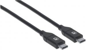 Kabel USB Manhattan USB-C - 2 m Czarny (355247) 3