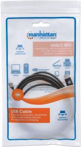 Kabel USB Manhattan USB-C - USB-C 1 m Czarny (355223) 2