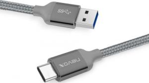Kabel USB Nevox USB-A - USB-C 2 m Szary (1480) 2