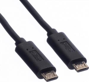 Kabel USB Roline microUSB - microUSB 0.3 m Czarny (JAB-2370359) 3