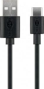 Kabel USB Goobay USB-A - USB-C 0.5 m Czarny (59118) 1