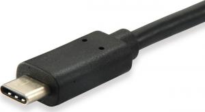 Kabel USB Equip USB-A - USB-C 0.25 m Czarny (128343) 2