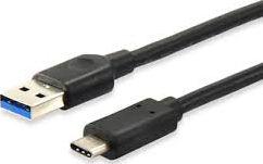 Kabel USB Equip USB-A - USB-C 0.25 m Czarny (128343) 3