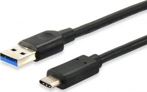 Kabel USB Equip USB-A - USB-C 0.5 m Czarny (128345) 1