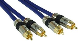 Kabel InLine RCA (Cinch) x2 - RCA (Cinch) x2 10m niebieski (89710P) 1