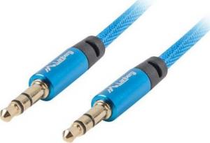 Kabel Lanberg Jack 3.5mm - Jack 3.5mm 1m niebieski (CA-MJMJ-10CU-0010-BL) 1