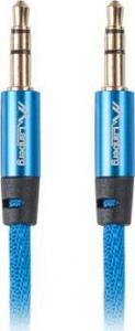 Kabel Lanberg Jack 3.5mm - Jack 3.5mm 1m niebieski (CA-MJMJ-10CU-0010-BL) 2