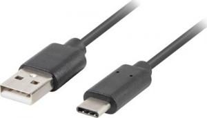 Kabel USB Lanberg USB-A - USB-C 0.5 m Czarny (CA-USBO-10CU-0005-BK) 1
