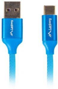 Kabel USB Lanberg USB-A - USB-C 0.5 m Niebieski (CA-USBO-21CU-0005-BL) 2
