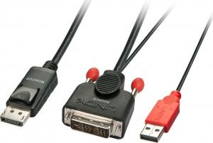 Kabel Lindy DisplayPort - DVI-D 3m czarny (41978) 1