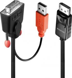 Kabel Lindy DisplayPort - DVI-D 1m czarny (41976) 1