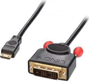 Kabel Lindy HDMI Mini - DVI-D 0.5m czarny (41175) 1