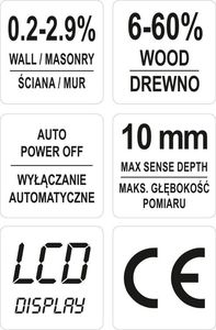 Yato WILGOTNOSCIOMIERZ DO DREWNA I MAT.BUD. 4