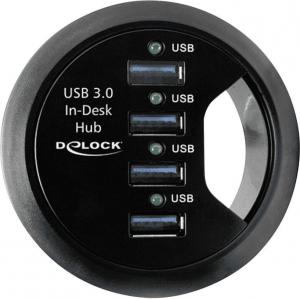 HUB USB Delock Biurkowy 4-portowy hub USB 3.0 (61989) 3