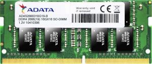 Pamięć do laptopa ADATA Premier DDR4, 4GB, 2666MHz, CL19 (AD4S2666W4G19-B) 1