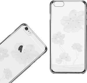 X-FITTED X-Fitted Plastic Case With Swarovski Crystals for Apple iPhone 6 / 6S Silver / Lotus 6