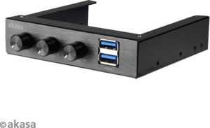 Akasa czarny panel sterujący z USB 3.0 (AK-FC-06U3BK) 1