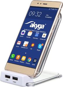Ładowarka Akyga AK-QI-03 Indukcyjna 2x USB-A 1.5 A (AK-QI-03) 2