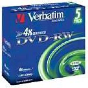 Verbatim DVD-RW 4.7 GB 4x 5 sztuk (43285) 1