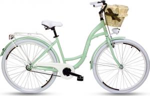 Goetze Rower miejski Style 28" trzybiegowy miętowy z wiklinowym koszem 1
