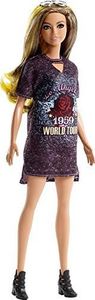 Lalka Barbie Mattel Mattel Barbie Fashionistas doll with yellow highlights and print dress 1