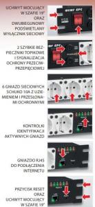 Listwa zasilająca Acar przeciwprzepięciowa 6 gniazd czarny (W1794) 2