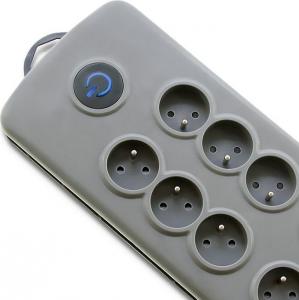 Listwa zasilająca Qoltec Swift przeciwprzepięciowa 8 gniazd 2.5 m szara (50162) 2