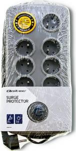 Listwa zasilająca Qoltec Swift przeciwprzepięciowa 8 gniazd 2.5 m szara (50162) 3