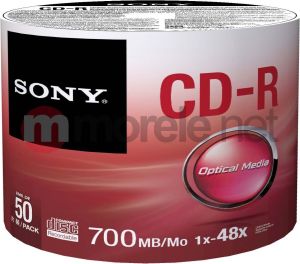 Sony CDR 700MB (50 SPINDLE) 50CDQ80SB 1