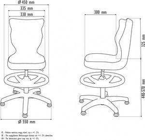 Krzesło biurowe Entelo Krzesło Obrotowe Alta Rozmiar 3 Z Podnóżkiem Jasna Szara #r1 2
