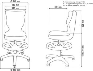 Krzesło biurowe Entelo Krzesło Obrotowe Luka Roz 3 Z Podnóżkiem, Lamówka Biała #r1 2