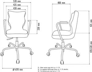 Krzesło biurowe Entelo Krzesło Obrotowe Lavre – Rozmiar 6, Stelaż Biały, Różowy #r1 2