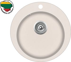 Zlewozmywak Aquasanita Dirbtinio granito virtuvinė plautuvė Aquasanita Clarus SR100, 111 Silica 1
