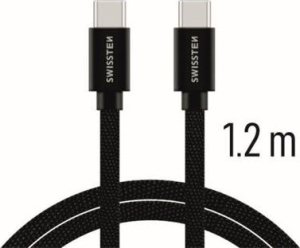 Kabel USB Swissten USB-C - USB-C 1.2 m Czarny (SW-QU-TYPC-3.1-BK) 14