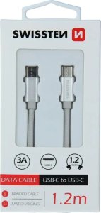 Kabel USB Swissten USB-C - USB-C 1.2 m Czarny (SW-QU-TYPC-3.1-BK) 8