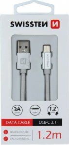Kabel USB Swissten USB-A - USB-C 1.2 m Biały (SW-QU-TYPC-3.1-1.2m-SI) 16
