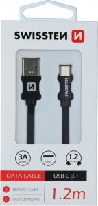 Kabel USB Swissten USB-A - USB-C 1.2 m Biały (SW-QU-TYPC-3.1-1.2m-SI) 5