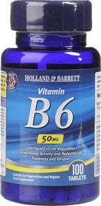 Holland & Barrett Witamina B6 50 mg 100 tabl. 1