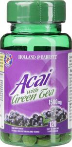 Holland & Barrett Jagody Acai z Zieloną Herbatą 1500 mg 120 Tabletek 1