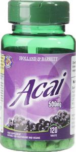 Holland & Barrett Holland & Barrett Jagody Acai 500 mg 120 Tabletek 1
