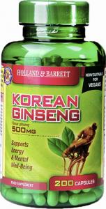 Holland & Barrett Żeń-szeń koreański 500 mg 200 kapsułek (HB18959) 1