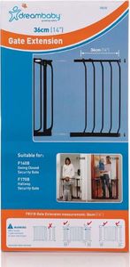 Dreambaby Rozszerzenie bramki bezpieczeństwa Chelsea - 36cm (wys.75cm) - czarne 5