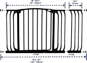 Dreambaby Rozszerzenie bramki bezpieczeństwa Chelsea - 27cm (wys.75cm) - czarne 3