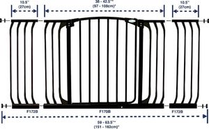 Dreambaby Rozszerzenie bramki bezpieczeństwa Chelsea - 27cm (wys.75cm) - czarne 4