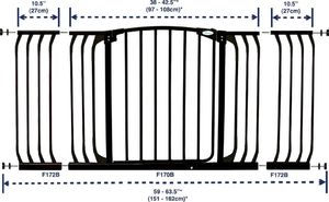 Dreambaby Rozszerzenie bramki bezpieczeństwa Chelsea - 27cm (wys.75cm) - czarne 5